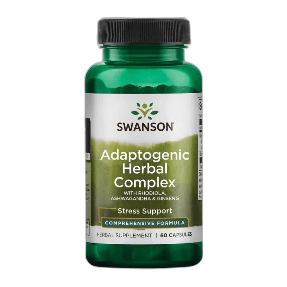 Swanson Adaptogenic Herbal Complex with Rhodiola, Ashwagandha & Ginseng - 60 caps