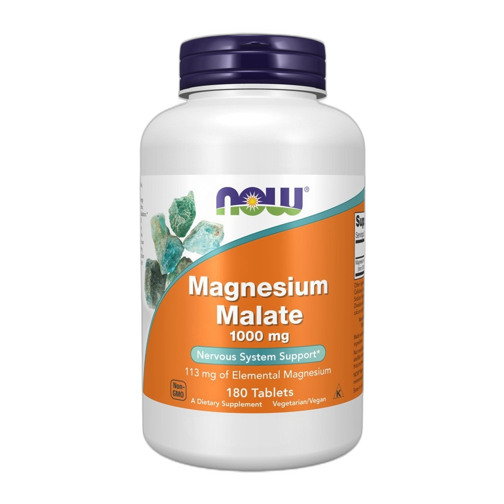 NOW Foods Magnesium Malate, 1000mg - 180 tabs