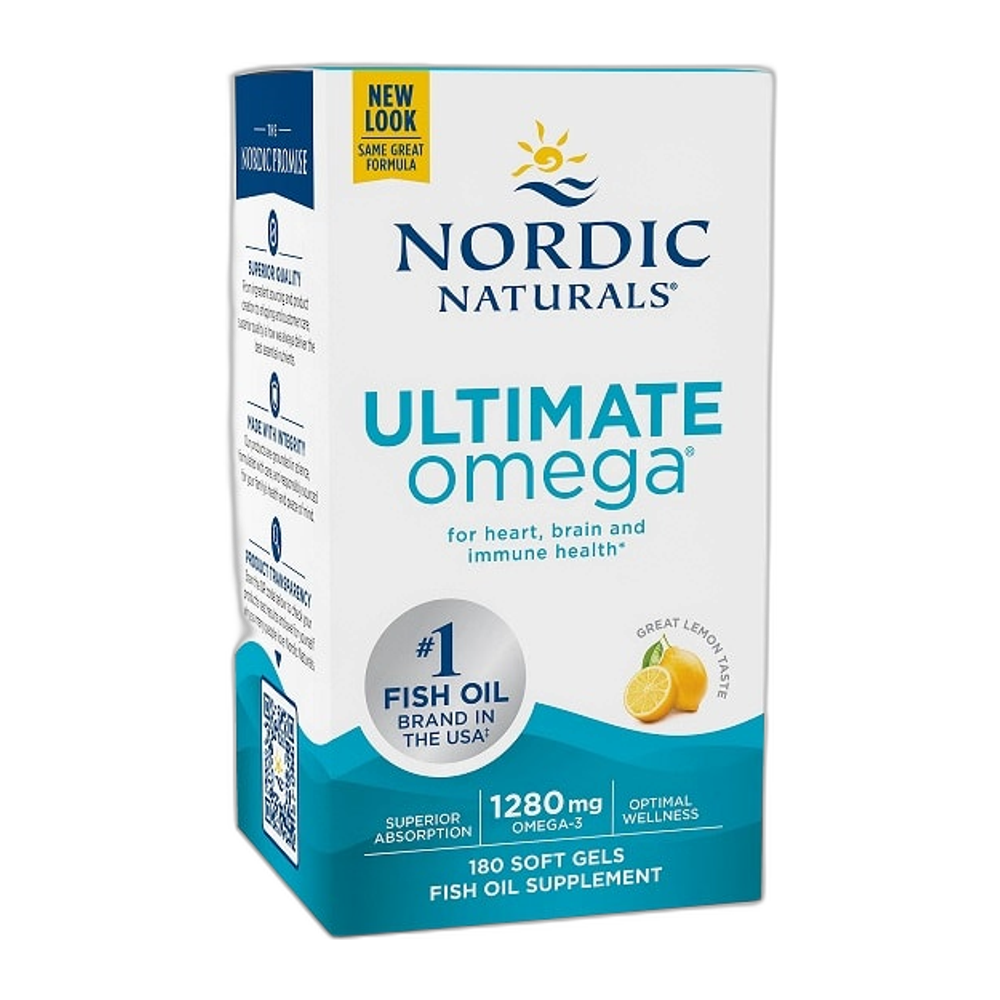 Nordic Naturals Ultimate Omega, 1280mg Lemon (EAN 768990037900) - 180 softgels