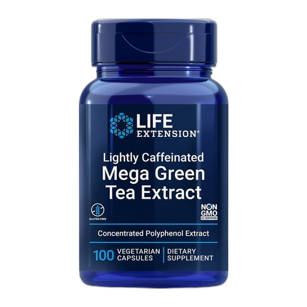 Life Extension Lightly Caffeinated Mega Green Tea Extract - 100 vcaps