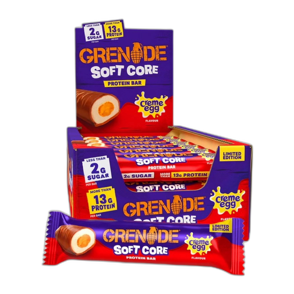 Grenade Soft Core Protein Bars, Creme Egg - 18 x 45g