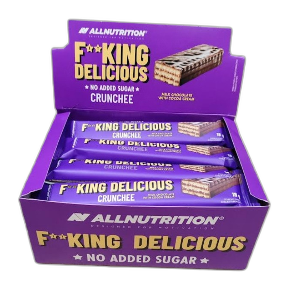 Allnutrition Fitking Delicious Crunchee, Milk Chocolate with Cocoa Cream - 20 x 18g