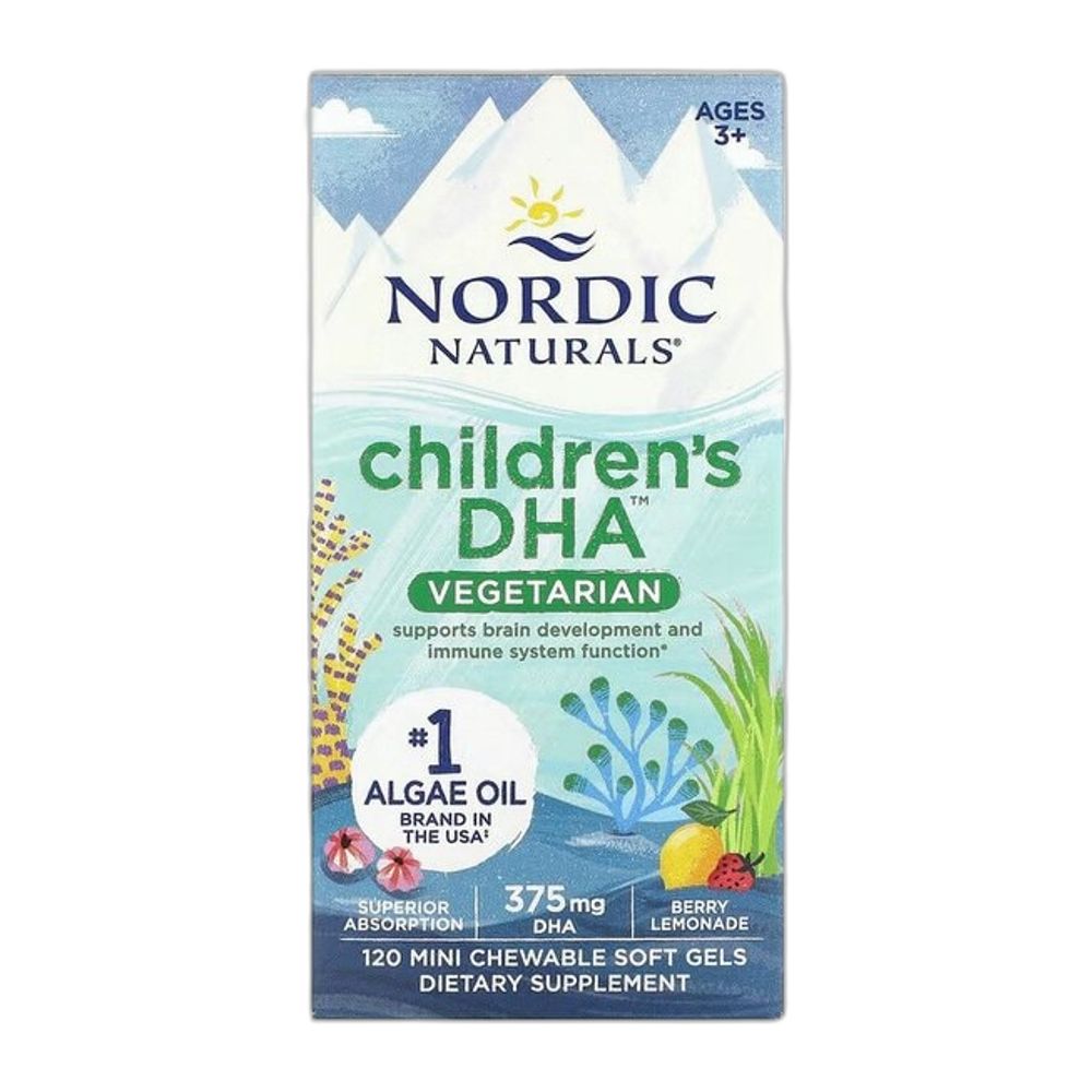 Nordic Naturals Children's DHA Vegetarian, 375mg Berry Lemonade - 120 chewables