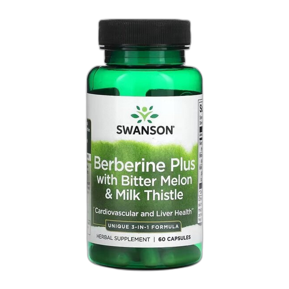 Swanson Berberine Plus with Bitter Melon & Milk Thistle - 60 caps