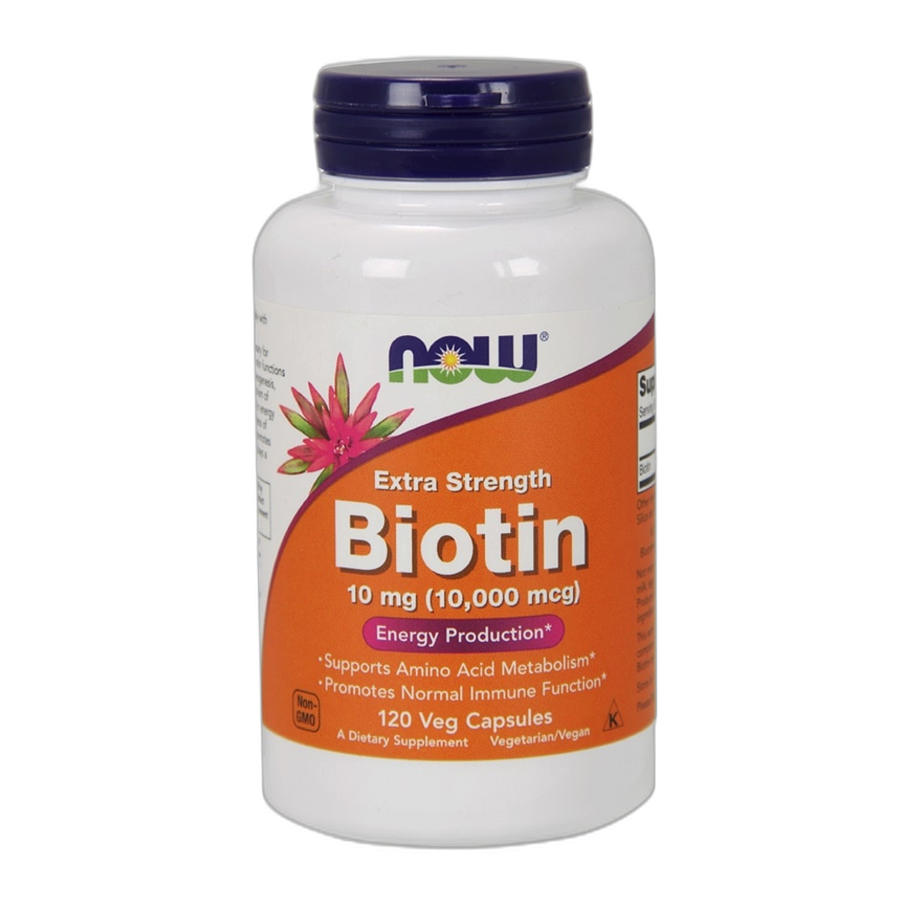 NOW Foods Biotin, 10mg Extra Strength - 120 vcaps