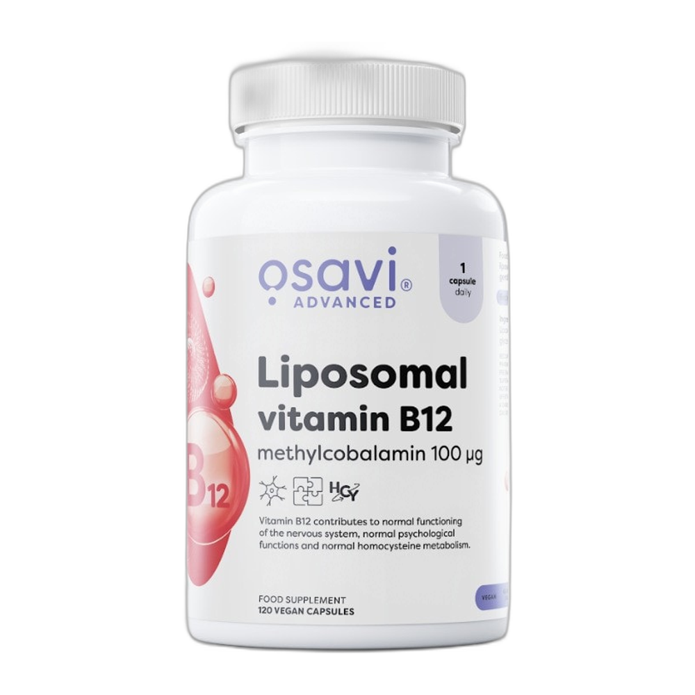 Osavi Liposomal Vitamin B12, Methylcobalamin 100mcg - 120 vegan caps
