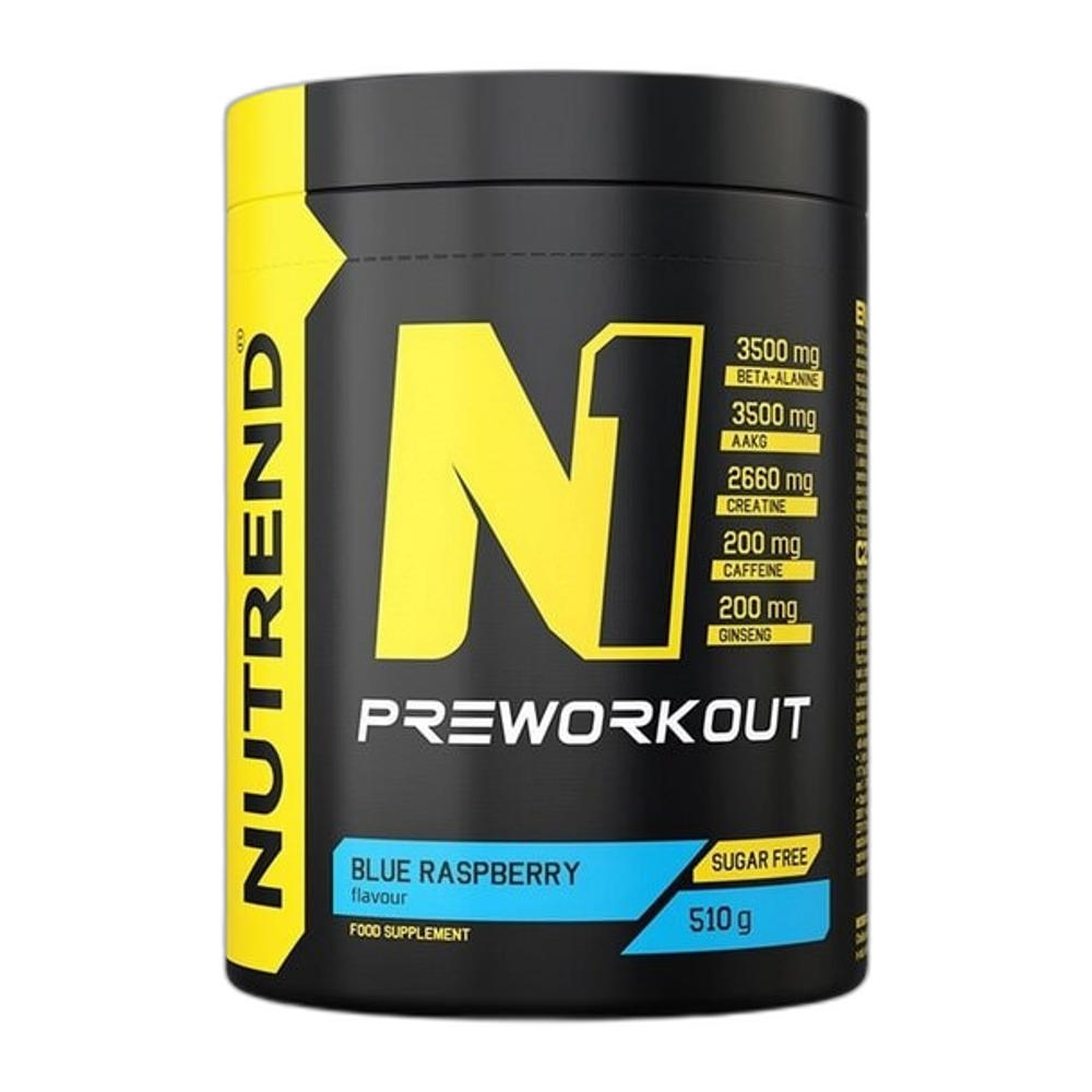 Nutrend N1 Pre-Workout, Blue Raspberry - 510g