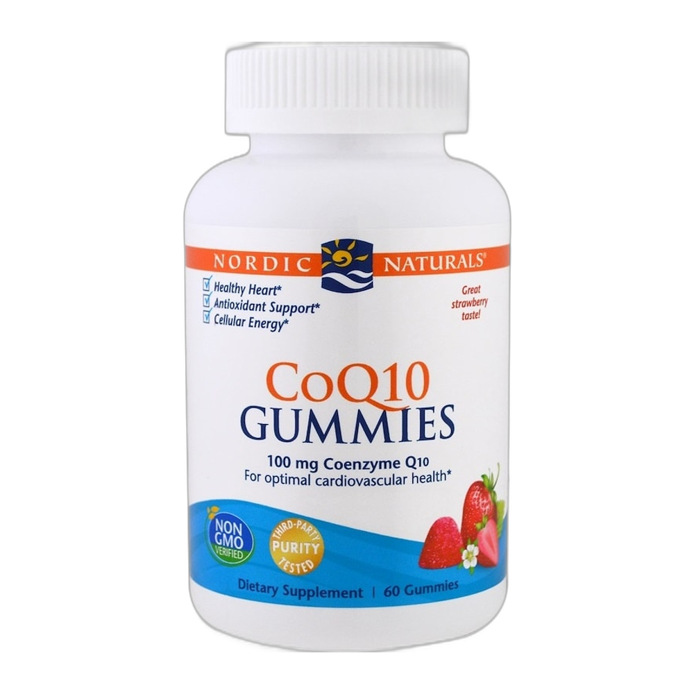 Nordic Naturals CoQ10 Gummies, 100mg Strawberry - 60 gummies