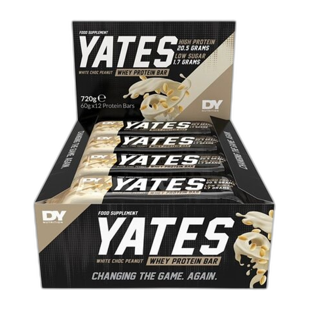 Dorian Yates Yates Protein Bar, White Chocolate Peanut - 12 x 60g