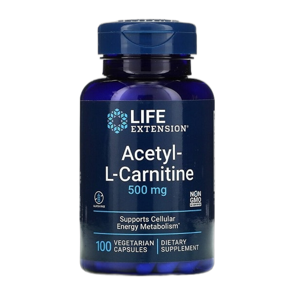 Life Extension Acetyl-L-Carnitine, 500mg - 100 vcaps
