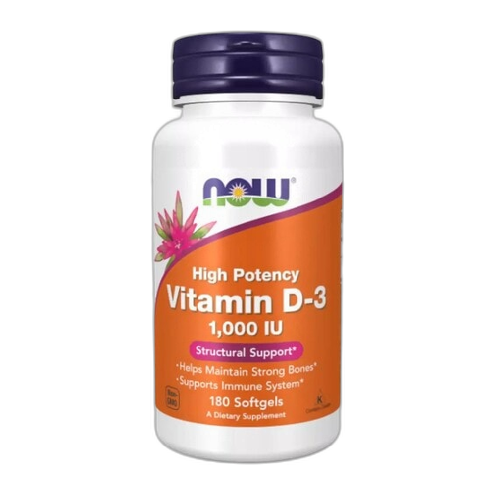 NOW Foods Vitamin D-3, 1000 IU - 180 softgels