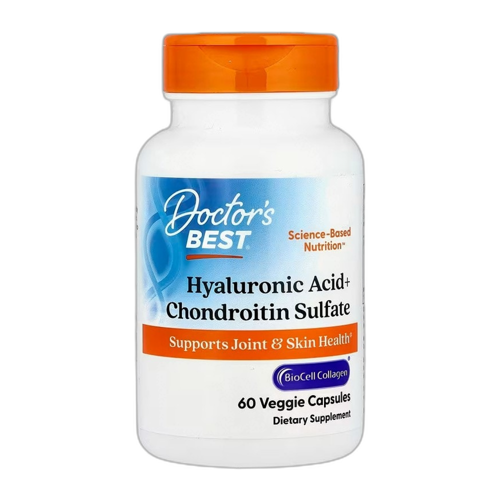Doctor's Best Hyaluronic Acid + Chondroitin Sulfate with BioCell Collagen - 60 caps