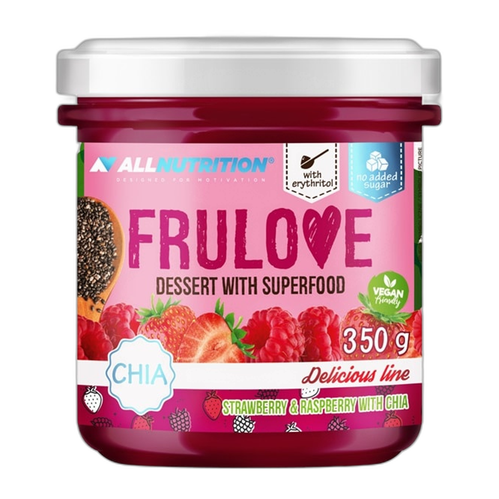 Allnutrition Frulove Dessert with Superfood, Strawberry & Raspberry with Chia - 350g