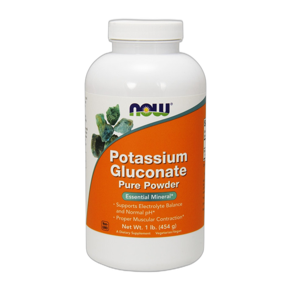 NOW Foods Potassium Gluconate, Pure Powder - 454g