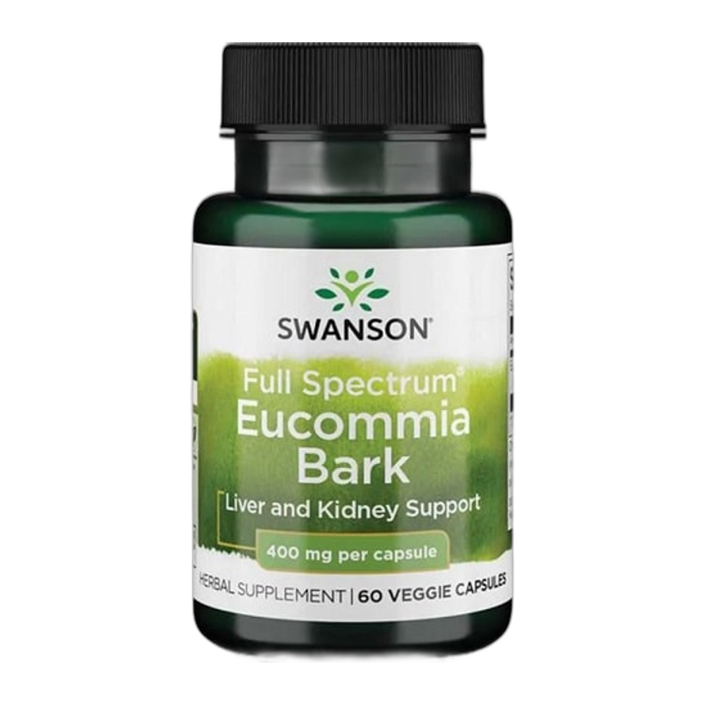 Swanson Full Spectrum Eucommia Bark, 400mg - 60 vcaps