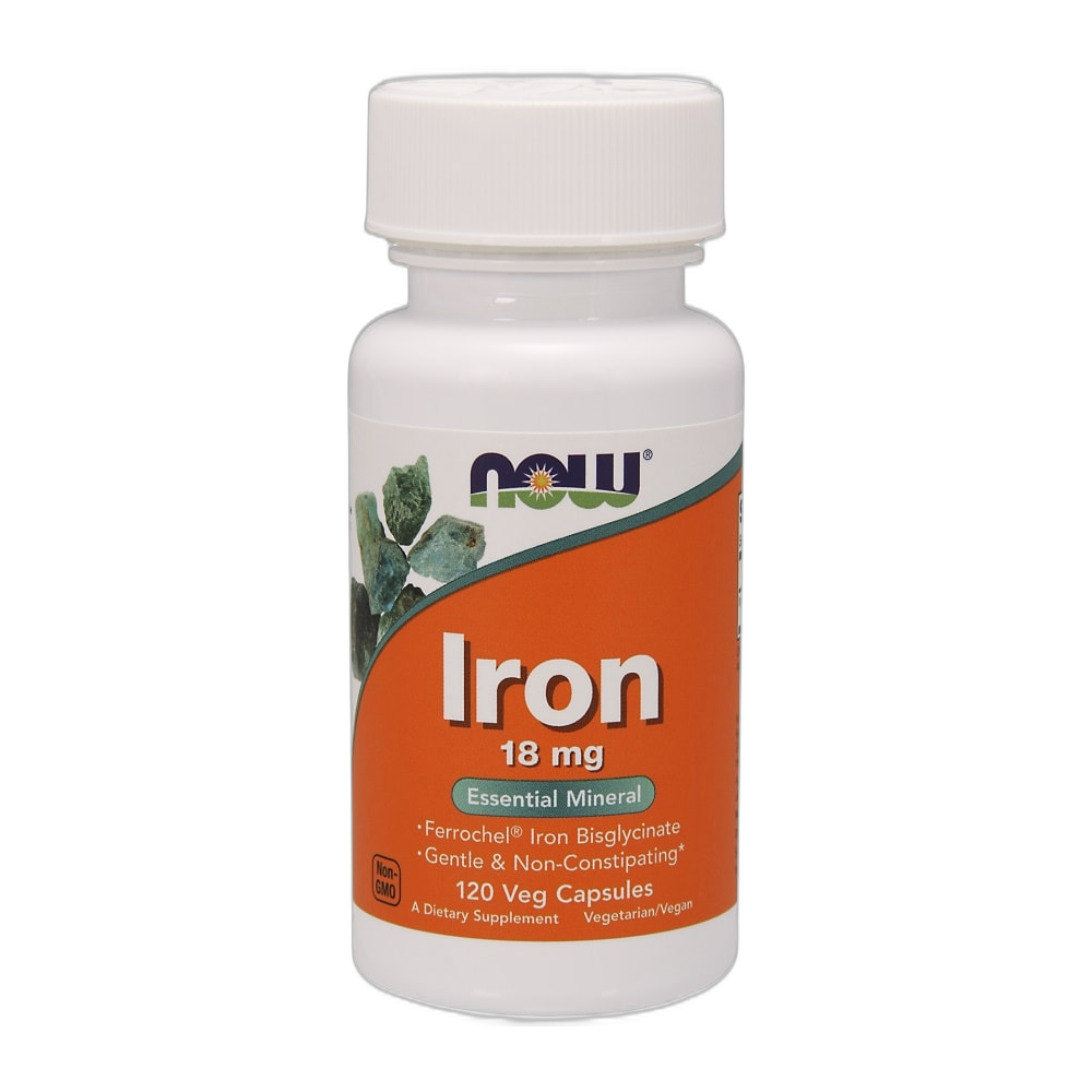 NOW Foods Iron, 18mg - 120 vcaps