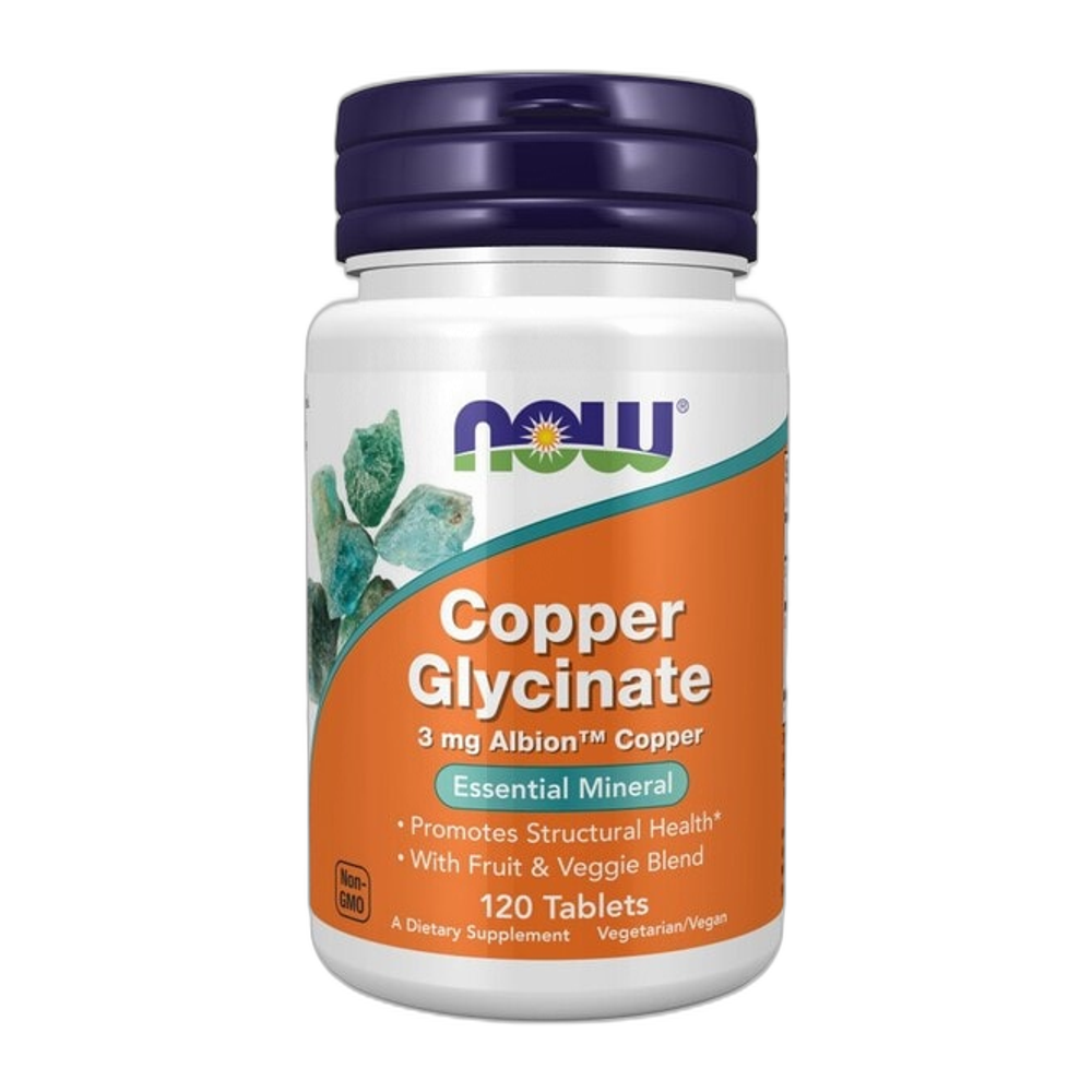NOW Foods Copper Glycinate - 120 tabs