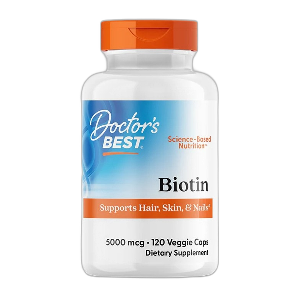 Doctor's Best Biotin, 5000mcg - 120 vcaps