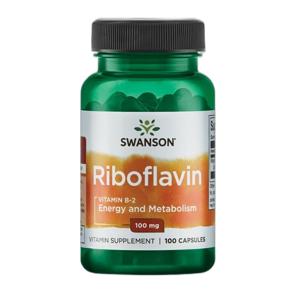 Swanson Riboflavin Vitamin B-2, 100mg - 100 caps