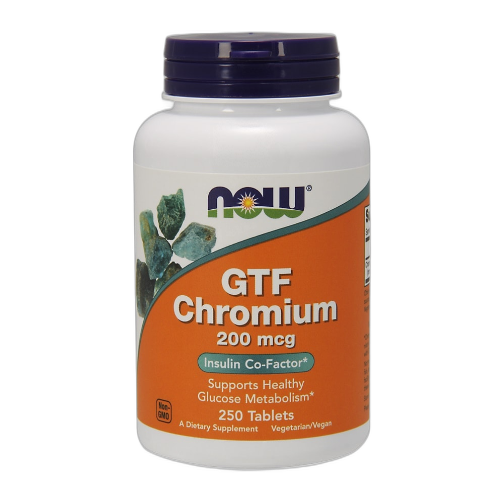 NOW Foods GTF Chromium, 200mcg - 250 tablets