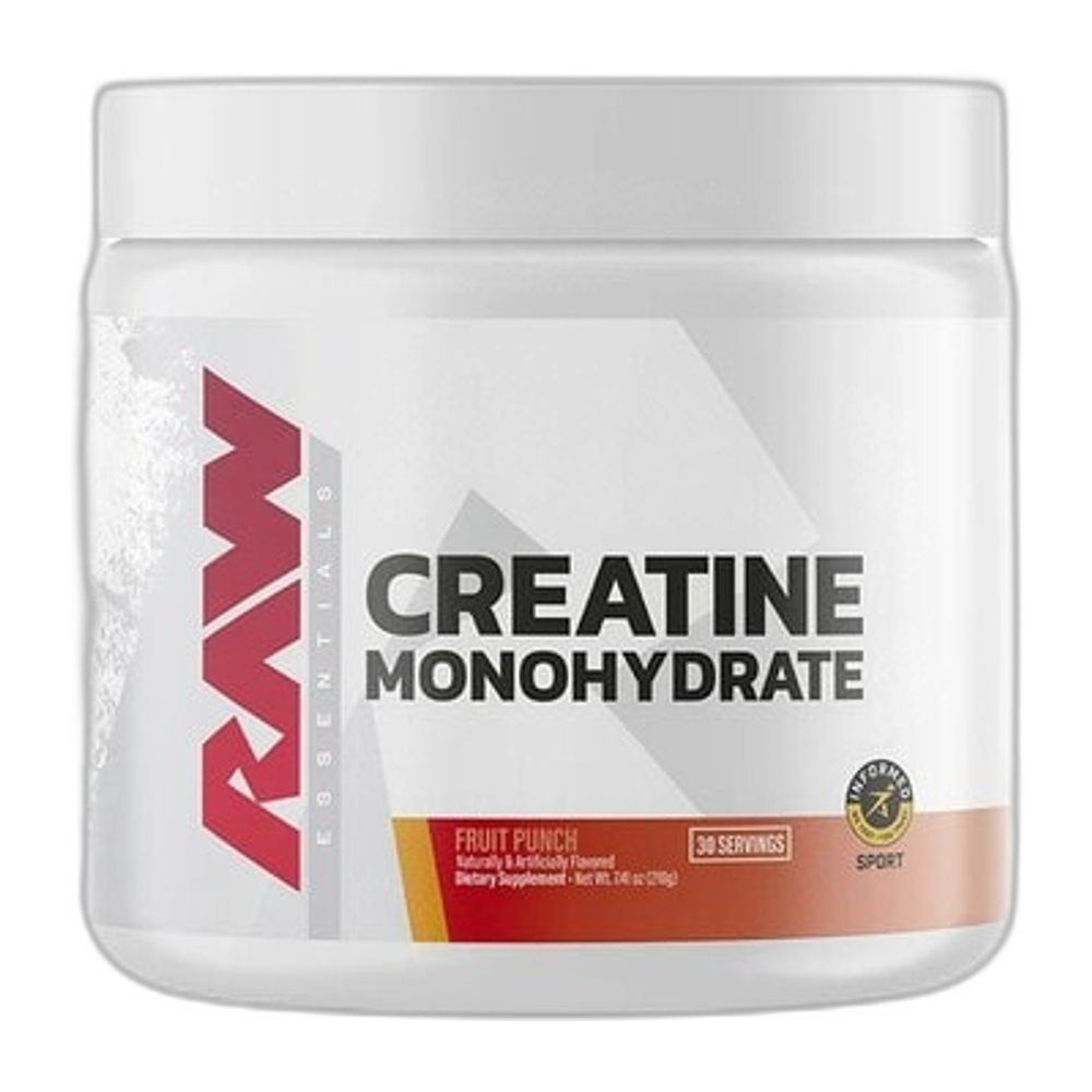 Raw Nutrition Creatine Monohydrate, Fruit Punch - 210g