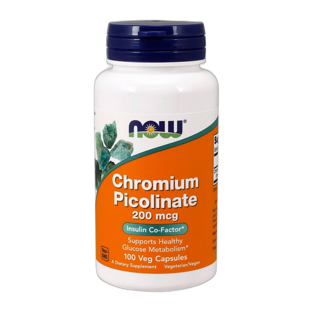 NOW Foods Chromium Picolinate, 200mcg - 100 vcaps