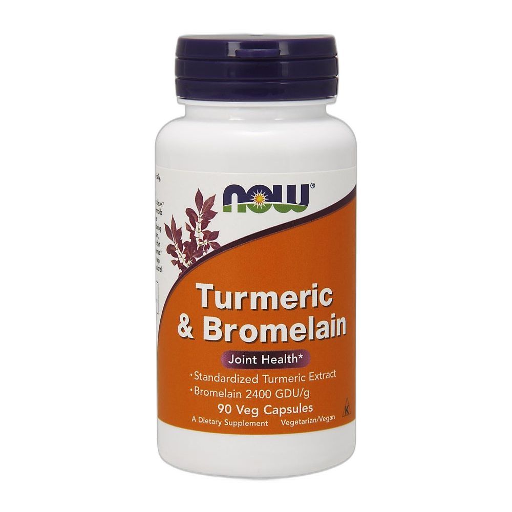 NOW Foods Turmeric & Bromelain - 90 vcaps