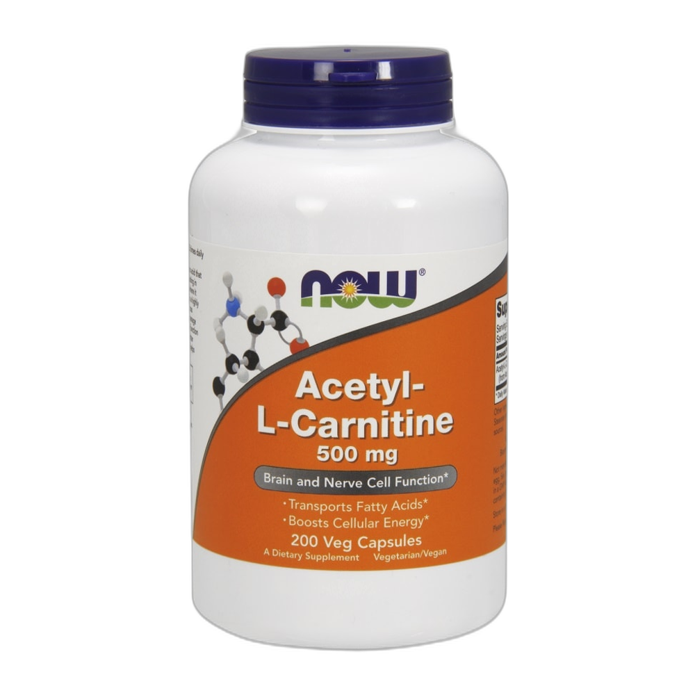 NOW Foods Acetyl-L-Carnitine, 500mg - 200 vcaps