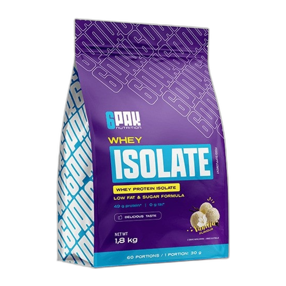 6PAK Whey Isolate, Vanilla - 1800g