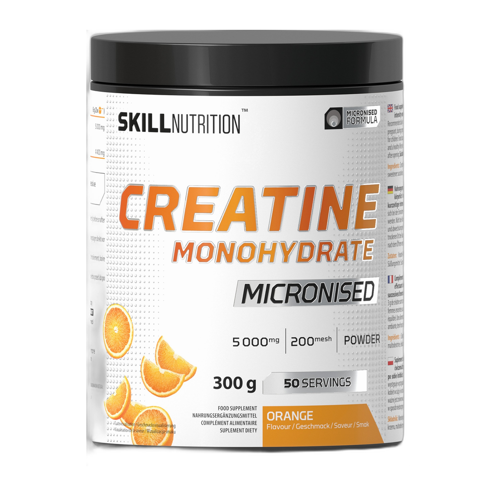 Skill Nutrition Micronised Creatine Monohydrate Flavoured, Orange - 300g