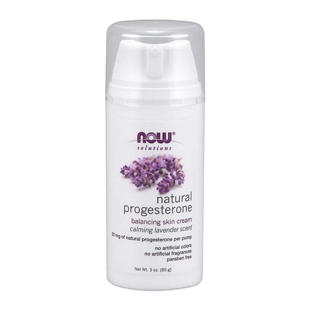 NOW Foods Natural Progesterone Balancing Skin Cream with Lavender - 85g