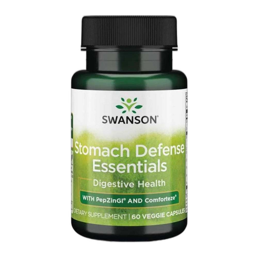 Swanson Stomach Defense Essentials with PepZinGI and Comforteze - 60 vcaps