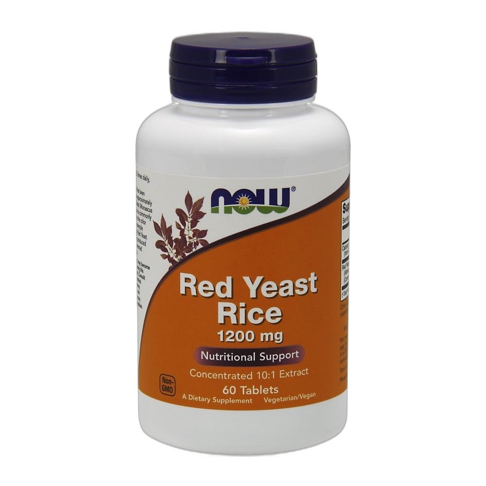 NOW Foods Red Yeast Rice Concentrated 10:1 Extract, 1200mg - 60 tablets