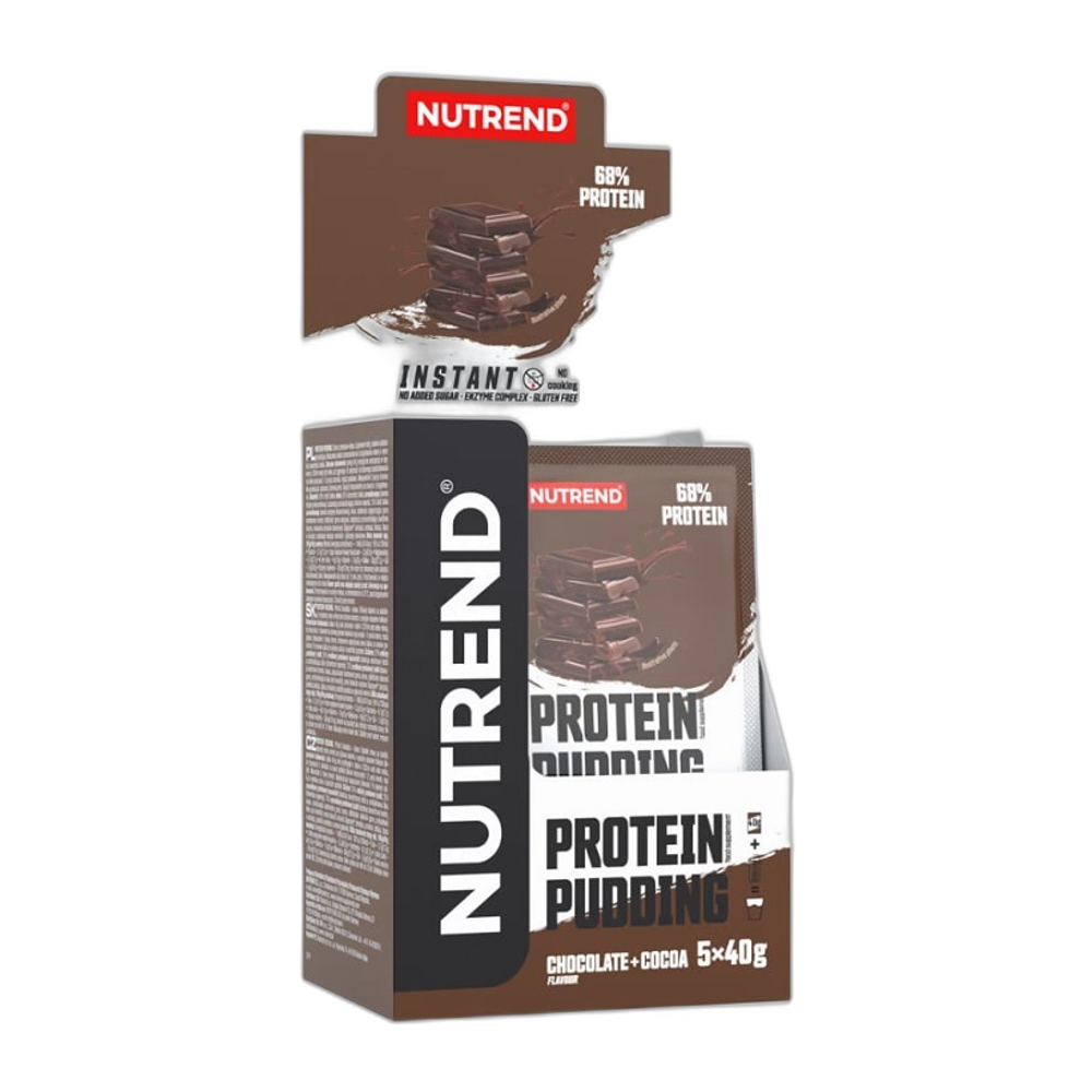 Nutrend Protein Pudding, Chocolate + Cocoa - 5 x 40g