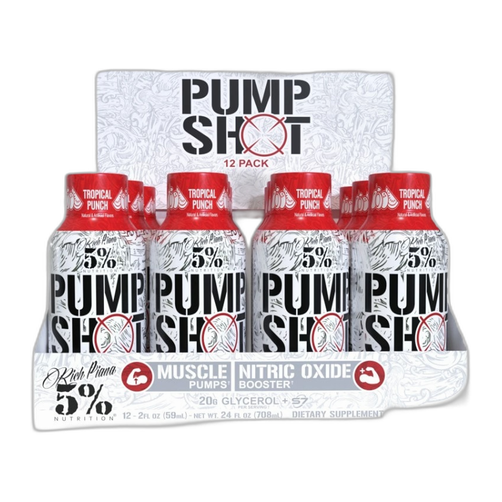 5% Nutrition Pump Shot, Tropical Punch - 12 x 59 ml.
