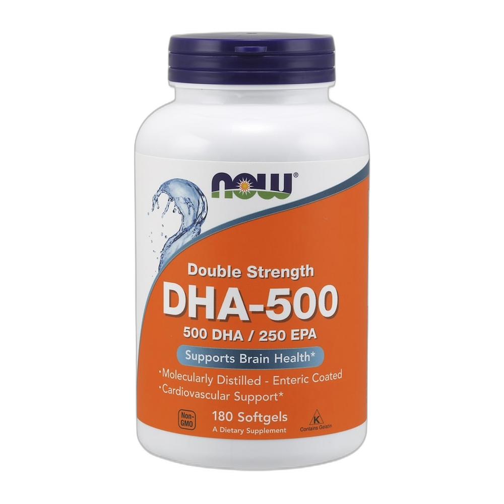 NOW Foods DHA-500, 500 DHA / 250 EPA - 180 softgels