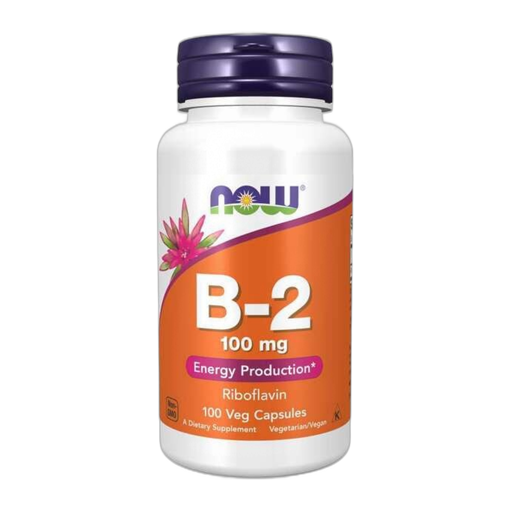 NOW Foods Vitamin B-2 Riboflavin, 100mg - 100 vcaps