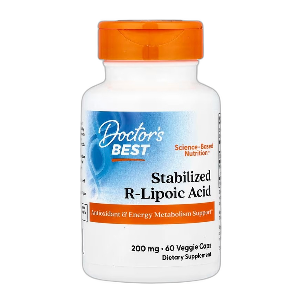 Doctor's Best Stabilized R-Lipoic Acid, 200mg - 60 vcaps