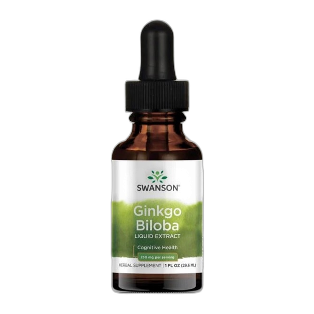 Swanson Ginkgo Biloba Liquid Extract, 250mg - 29.6 ml.