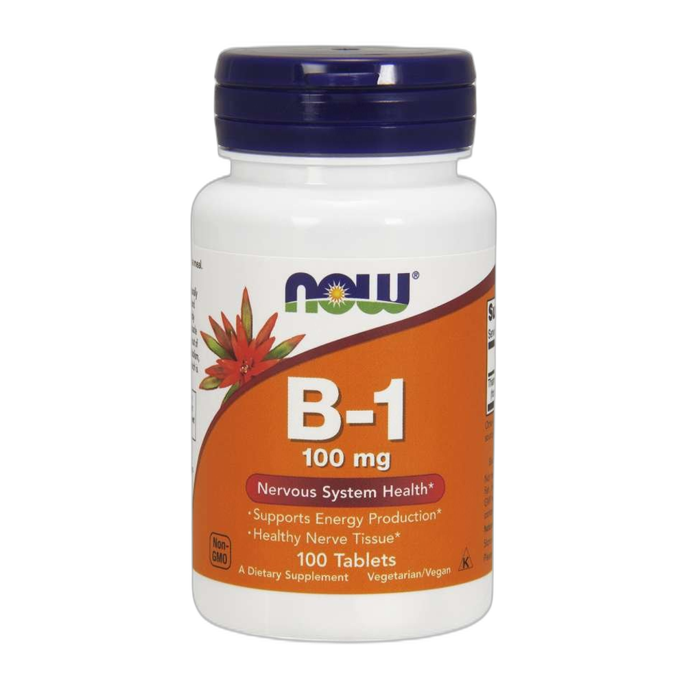 NOW Foods Vitamin B-1 Thiamine, 100mg - 100 tabs