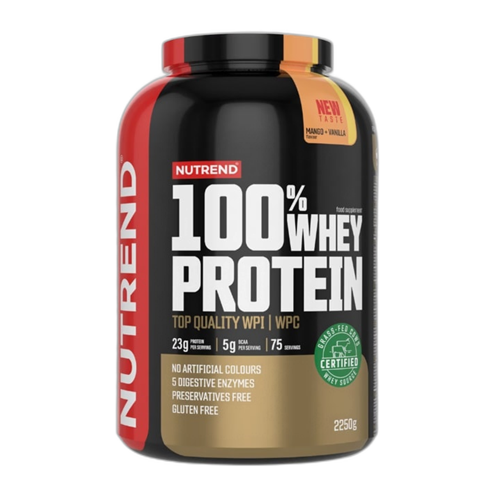 Nutrend 100% Whey Protein, Mango + Vanilla - 2250g