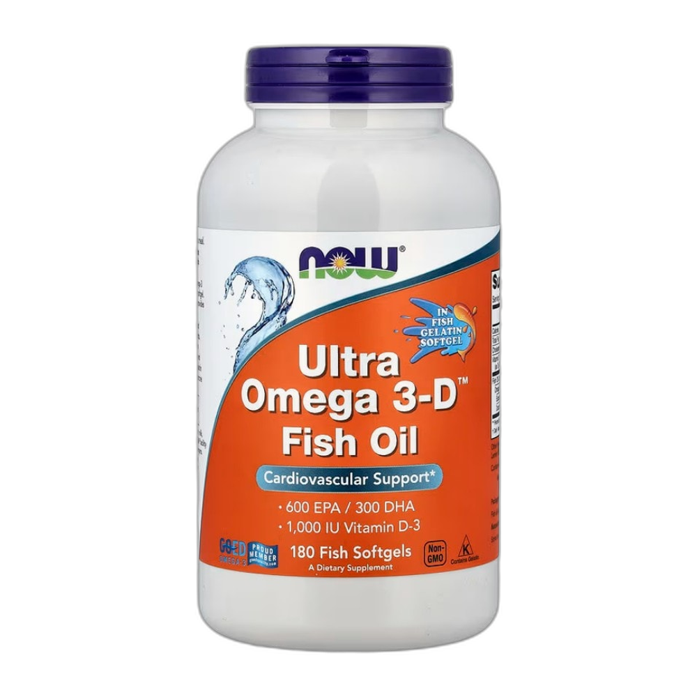 NOW Foods Ultra Omega 3-D Fish Oil - 180 softgels