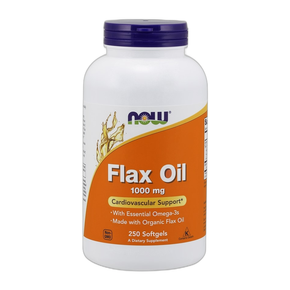 NOW Foods Flax Oil, 1000mg - 250 softgels