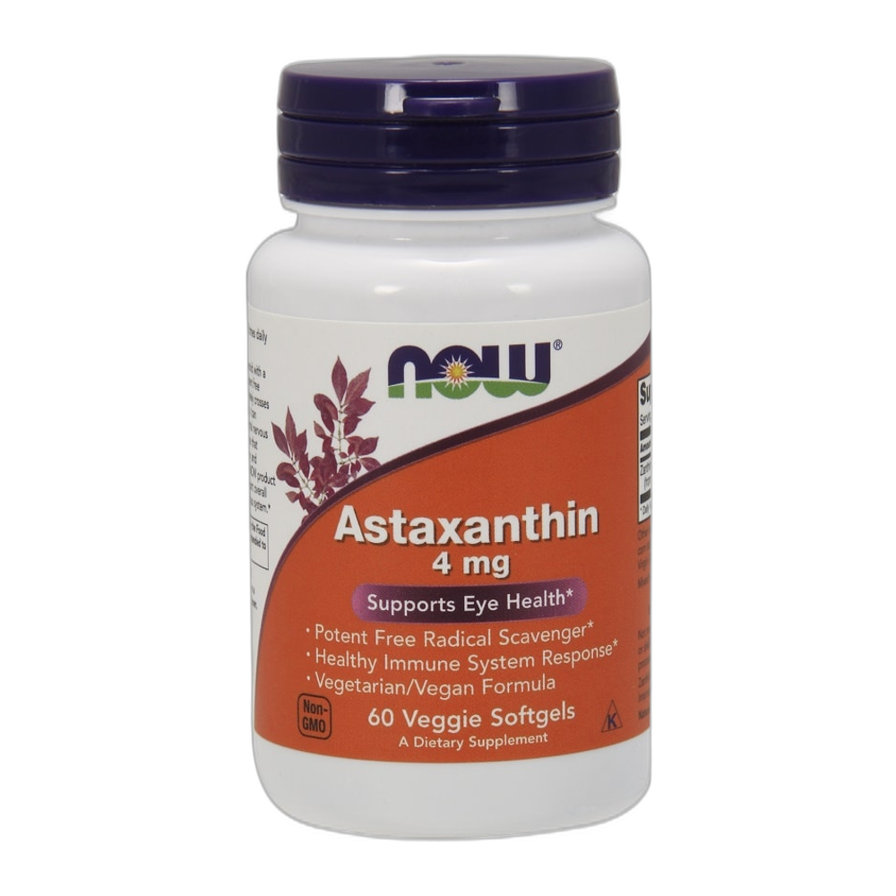 NOW Foods Astaxanthin, 4mg - 60 veggie softgels