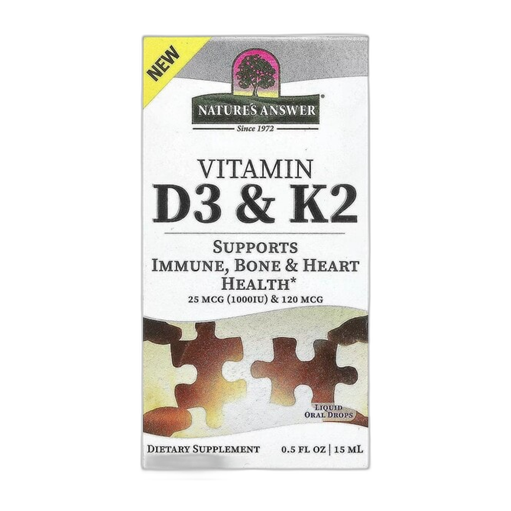 Nature's Answer Vitamin D3 & K2 - 15 ml.