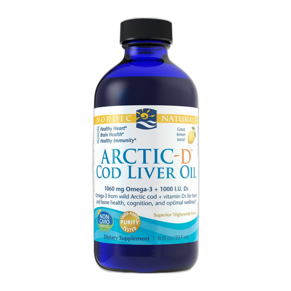 Nordic Naturals Arctic-D Cod Liver Oil, Lemon - 237 ml.