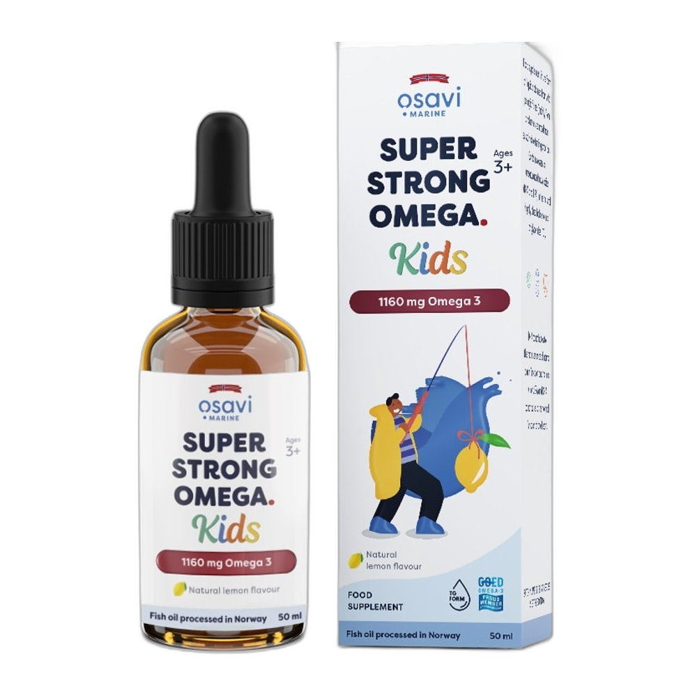 Osavi Super Strong Omega Kids, 1160mg Omega 3 (Lemon) - 50 ml.