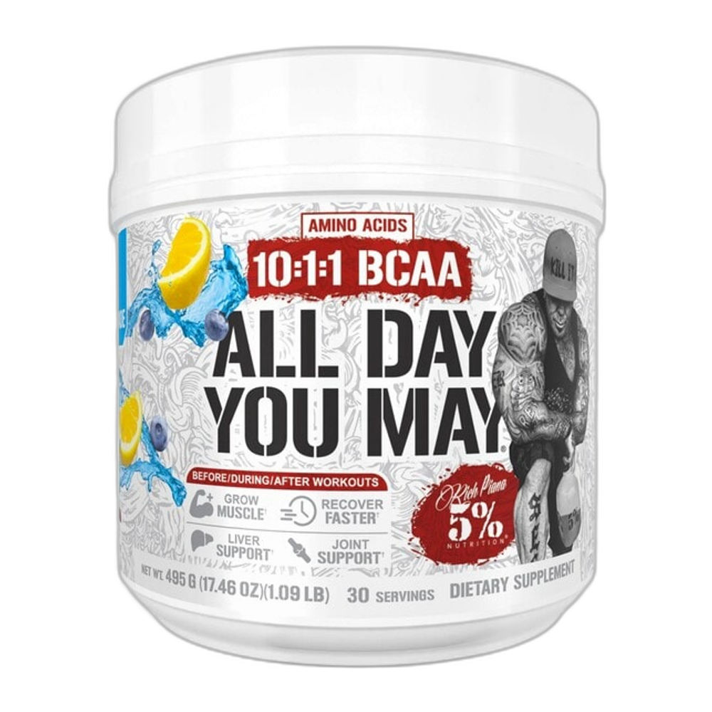 5% Nutrition AllDayYouMay - Legendary Series, Blueberry Lemonade - 495g