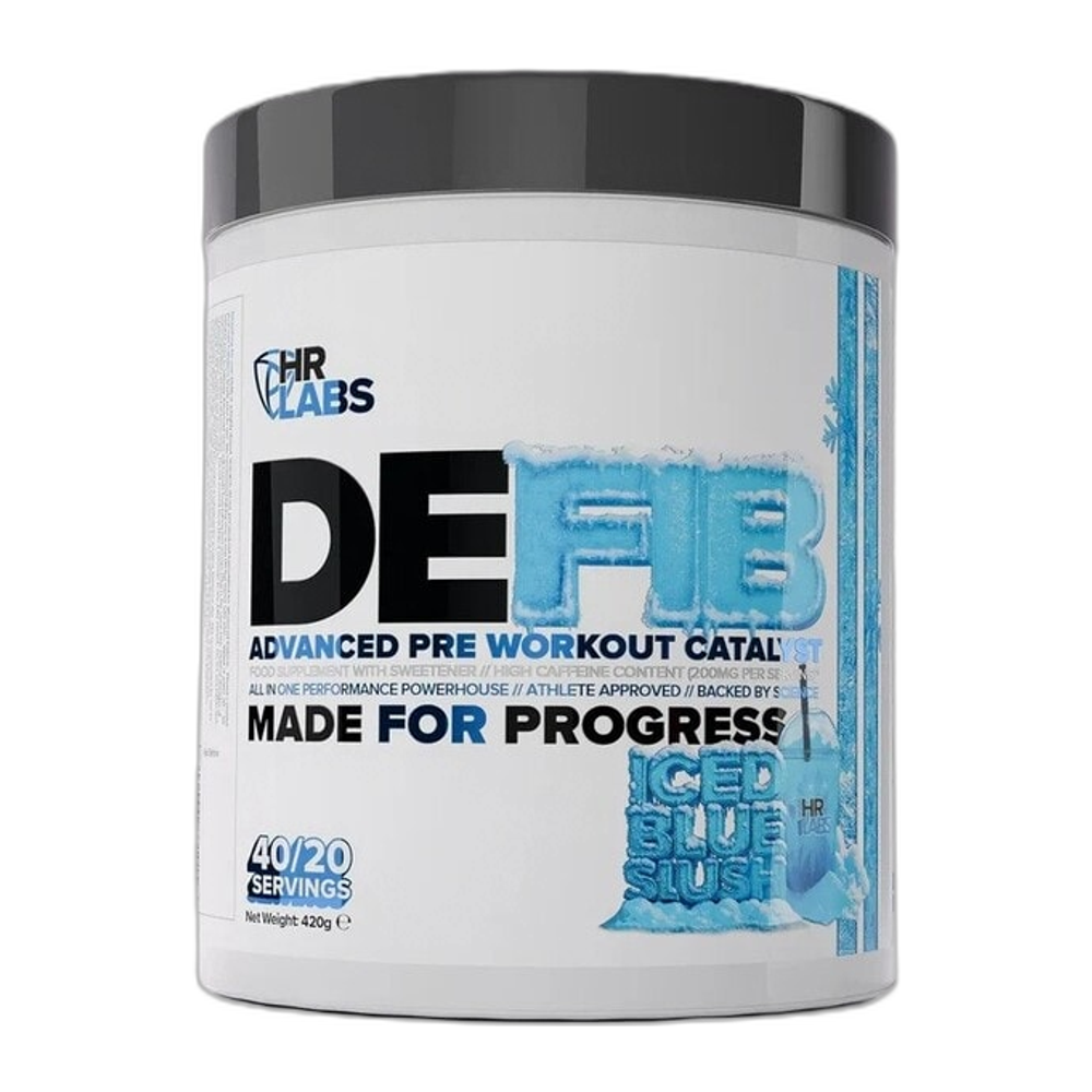 HR Labs Defib Advanced Pre Workout Catalyst, Iced Blue Slush - 420g