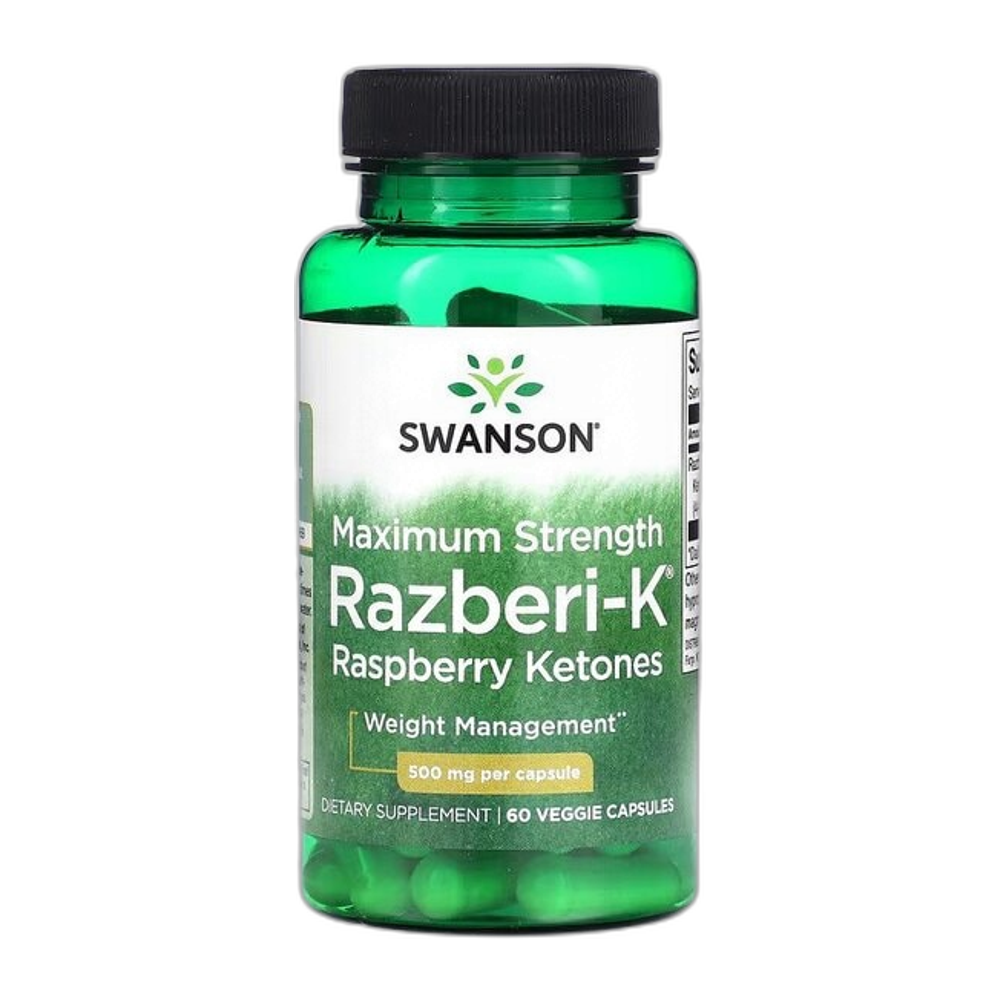 Swanson Razberi-K, 500mg Maximum Strength - 60 vcaps